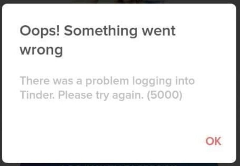 Que signifie l'erreur 5000 dans Tinder lors de la connexion?